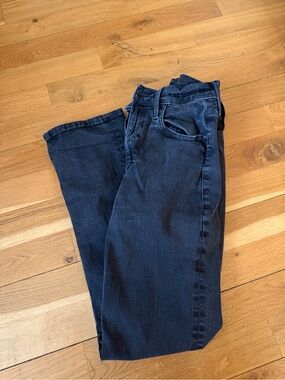 MOTHER Straight-Leg Jeans in Faded Black